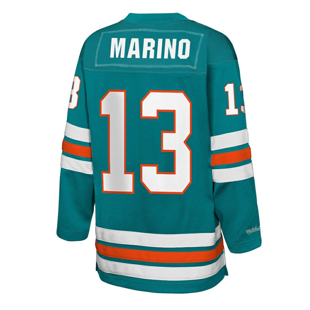 Dan Marino Miami Dolphins Youth Hockey Fashion Jersey - Aqua sale
