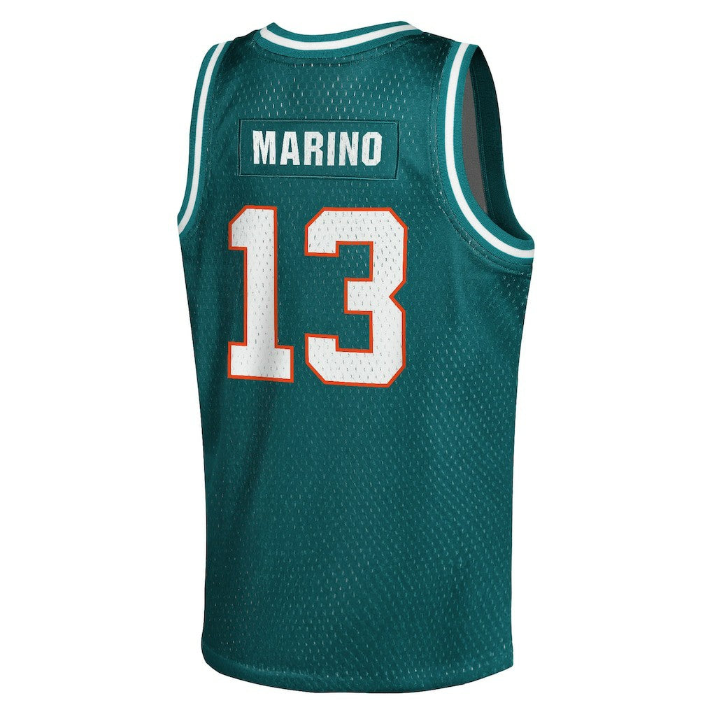 Dan Marino Miami Dolphins Youth Retired Player NFL Basketball Fashion Jersey - Aqua cheap