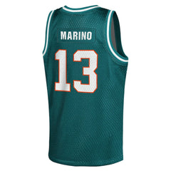 Dan Marino Miami Dolphins Youth Retired Player NFL Basketball Fashion Jersey - Aqua cheap