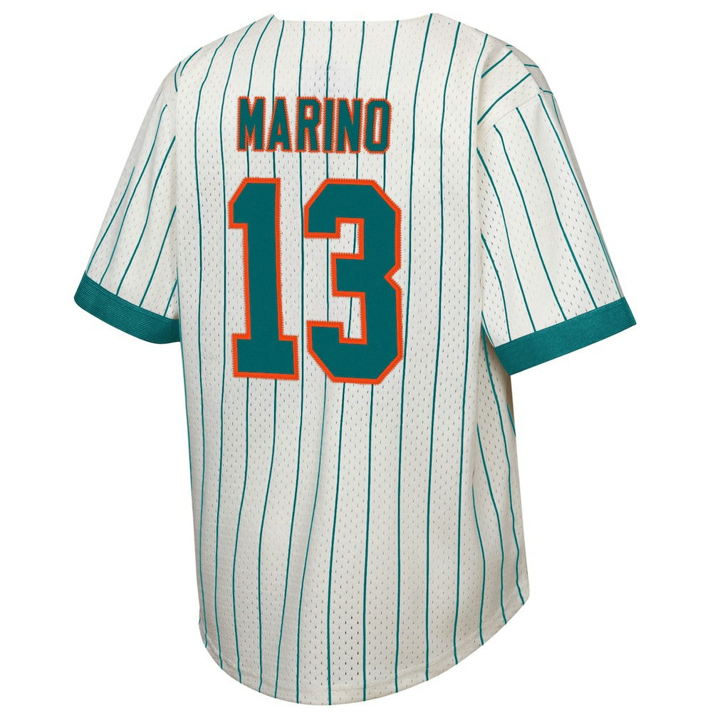 Dan Marino Miami Dolphins Youth Retired Player Name & Number Baseball Jersey - Cream sale