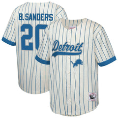Barry Sanders Detroit Lions Youth Retired Player Name & Number Baseball Jersey - Cream cheap