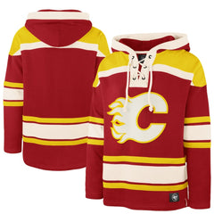 Calgary Flames '47 Superior Lacer Hoodie Red