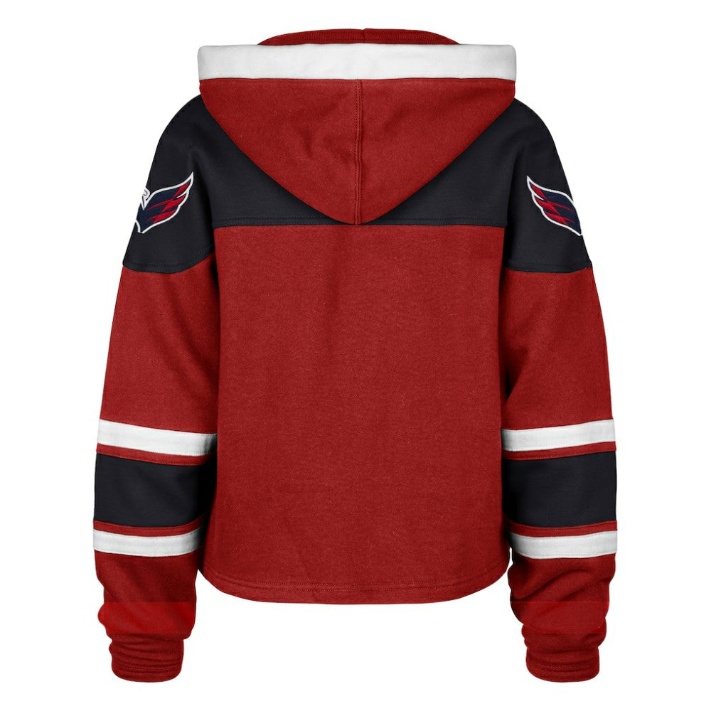 Washington Capitals '47 Women's Cropped Lacer Hoodie Red