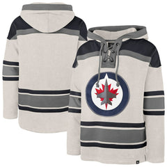 Winnipeg Jets '47 Rockaway Lacer Pullover Hoodie Oatmeal