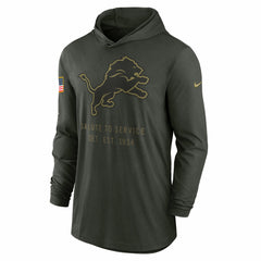 Detroit Lions 2025 Salute to Service Sideline Dri-FIT Lightweight Hooded Pullover - Forest Green | Nike online