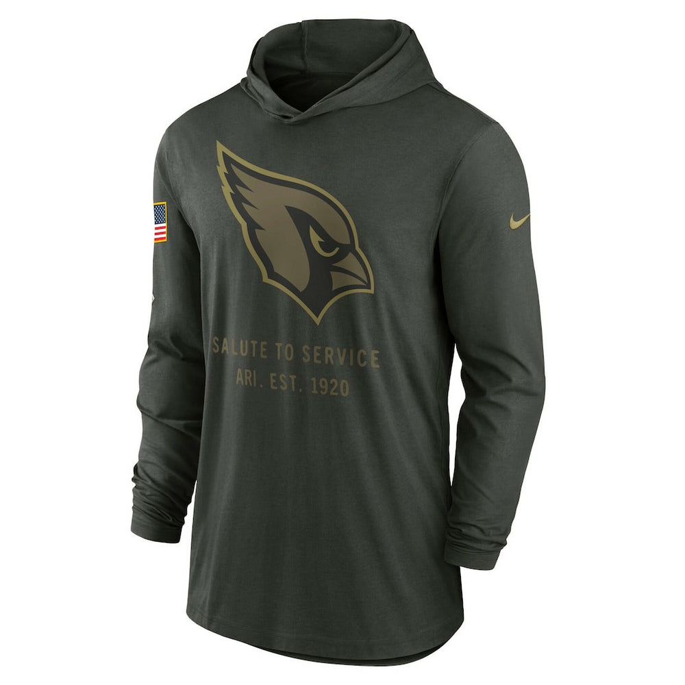 Arizona Cardinals 2025 Salute to Service Sideline Dri-FIT Lightweight Hooded Pullover - Forest Green | Nike outlet