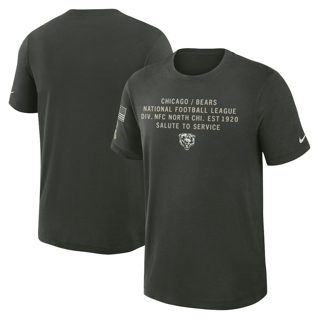 Chicago Bears 2025 Salute to Service Sideline Slub Dri-FIT T-Shirt - Dark Green | Nike sale