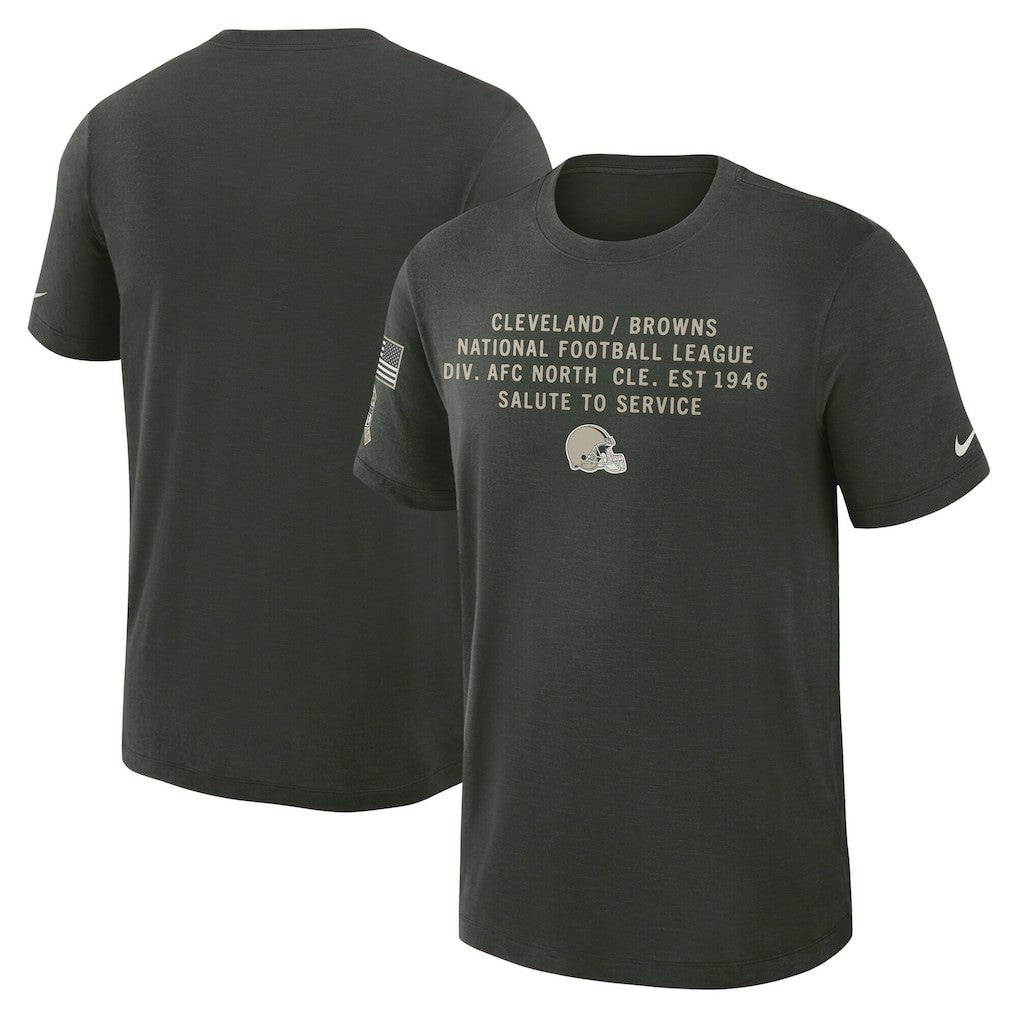 Cleveland Browns 2025 Salute to Service Sideline Slub Dri-FIT T-Shirt - Dark Green | Nike cheap
