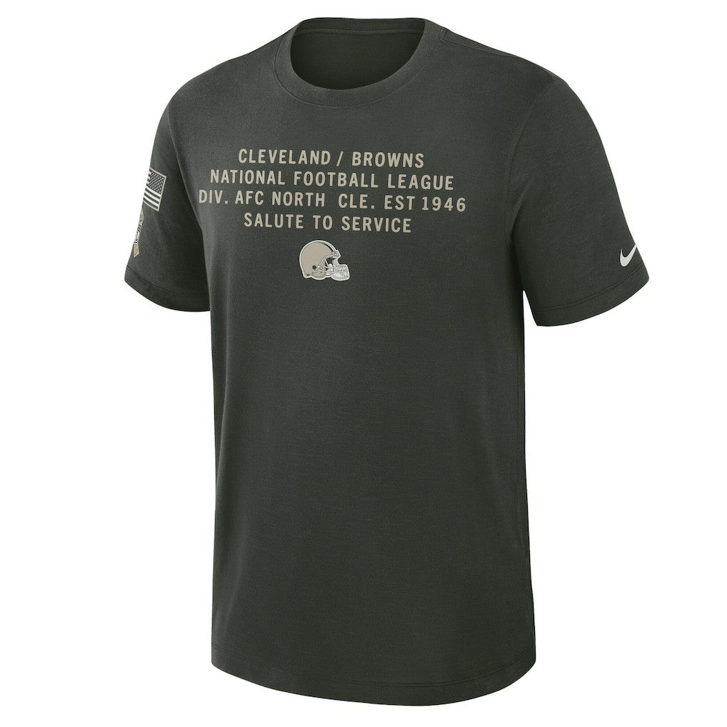 Cleveland Browns 2025 Salute to Service Sideline Slub Dri-FIT T-Shirt - Dark Green | Nike cheap