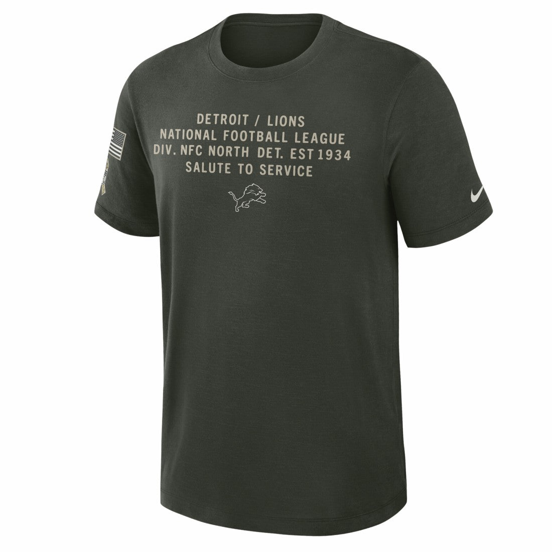 Detroit Lions 2025 Salute to Service Sideline Slub Dri-FIT T-Shirt - Dark Green | Nike sale