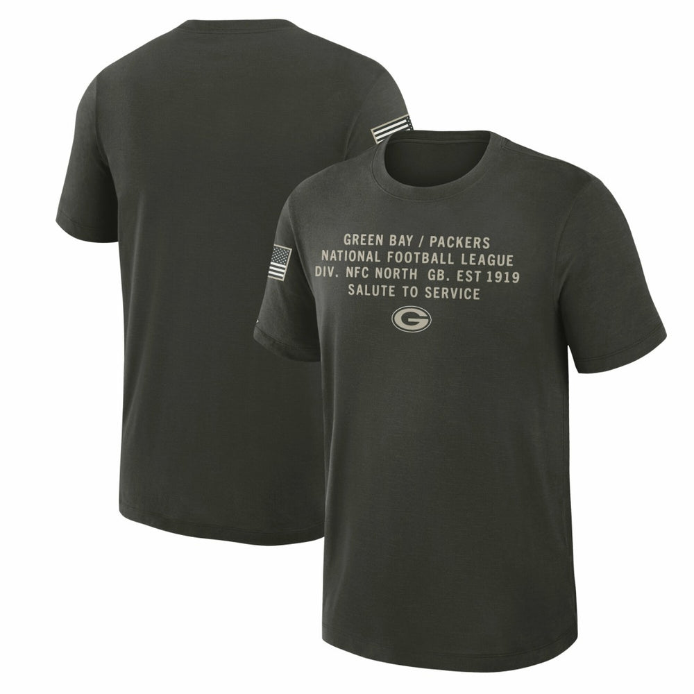 Green Bay Packers 2025 Salute to Service Sideline Slub Dri-FIT T-Shirt - Forest Green | Nike on sale