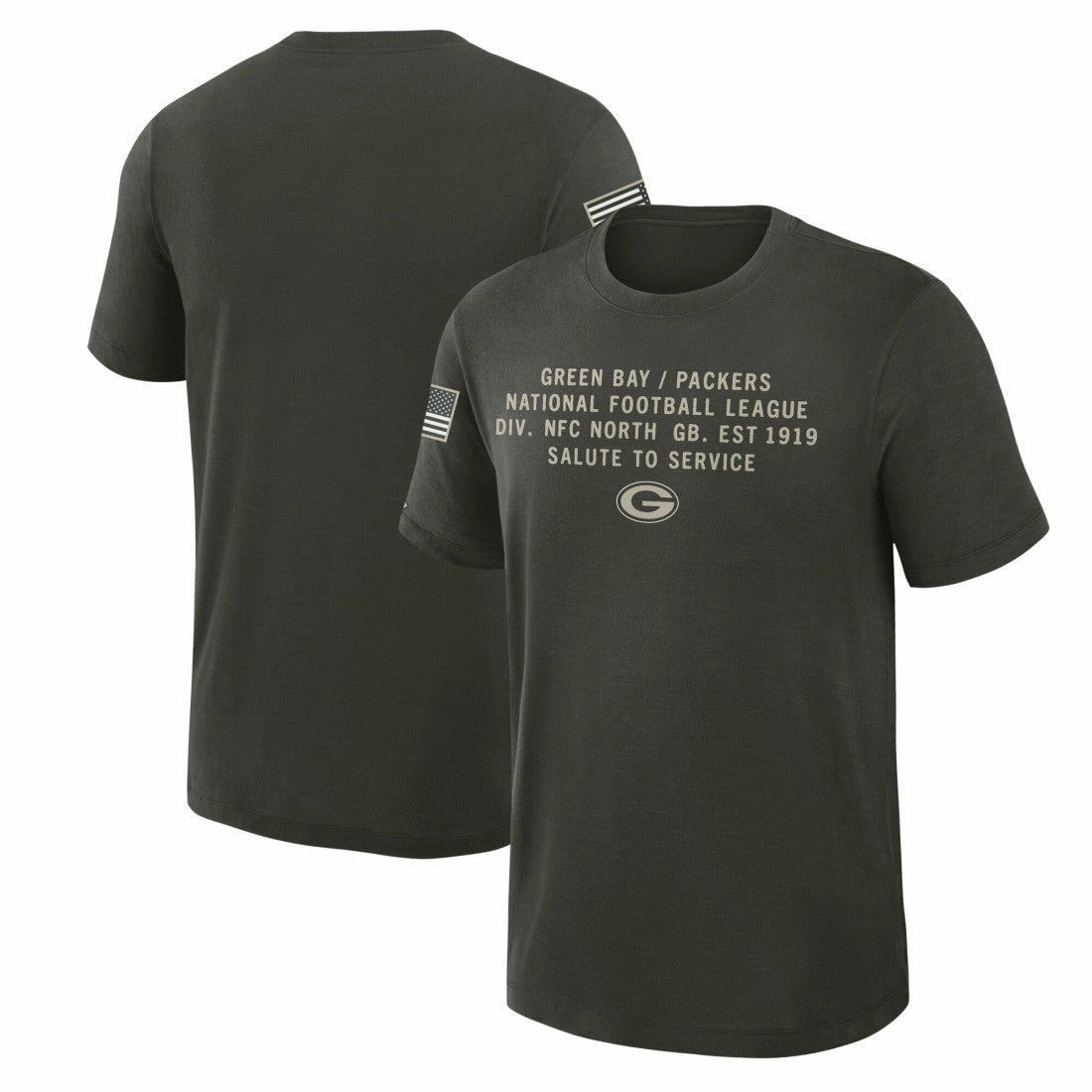 Green Bay Packers 2025 Salute to Service Sideline Slub Dri-FIT T-Shirt - Forest Green | Nike on sale