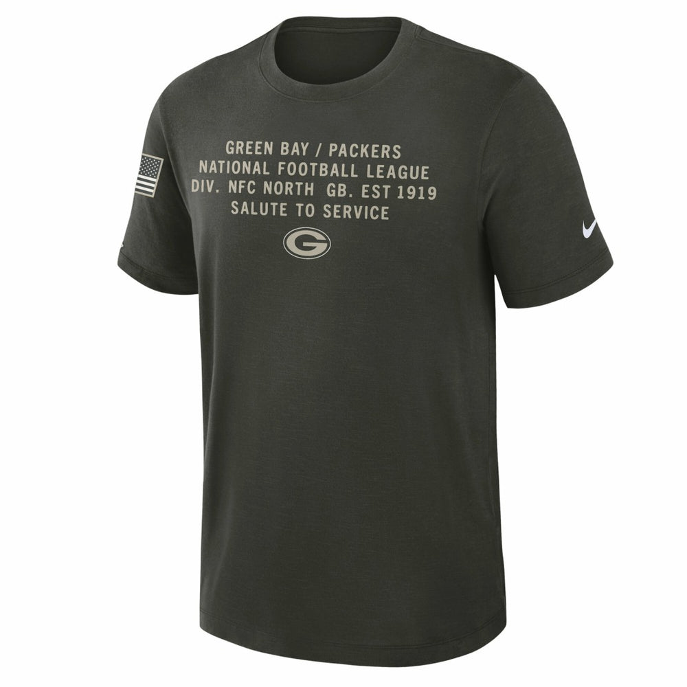 Green Bay Packers 2025 Salute to Service Sideline Slub Dri-FIT T-Shirt - Forest Green | Nike on sale