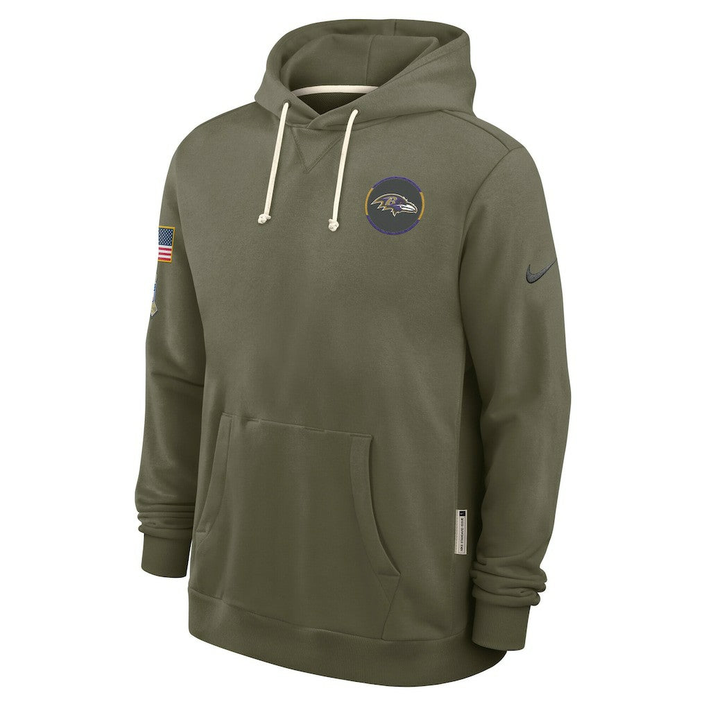 Baltimore Ravens 2025 Salute to Service Sideline Standard Issue Dri-FIT Hoodie - Olive | Nike discount