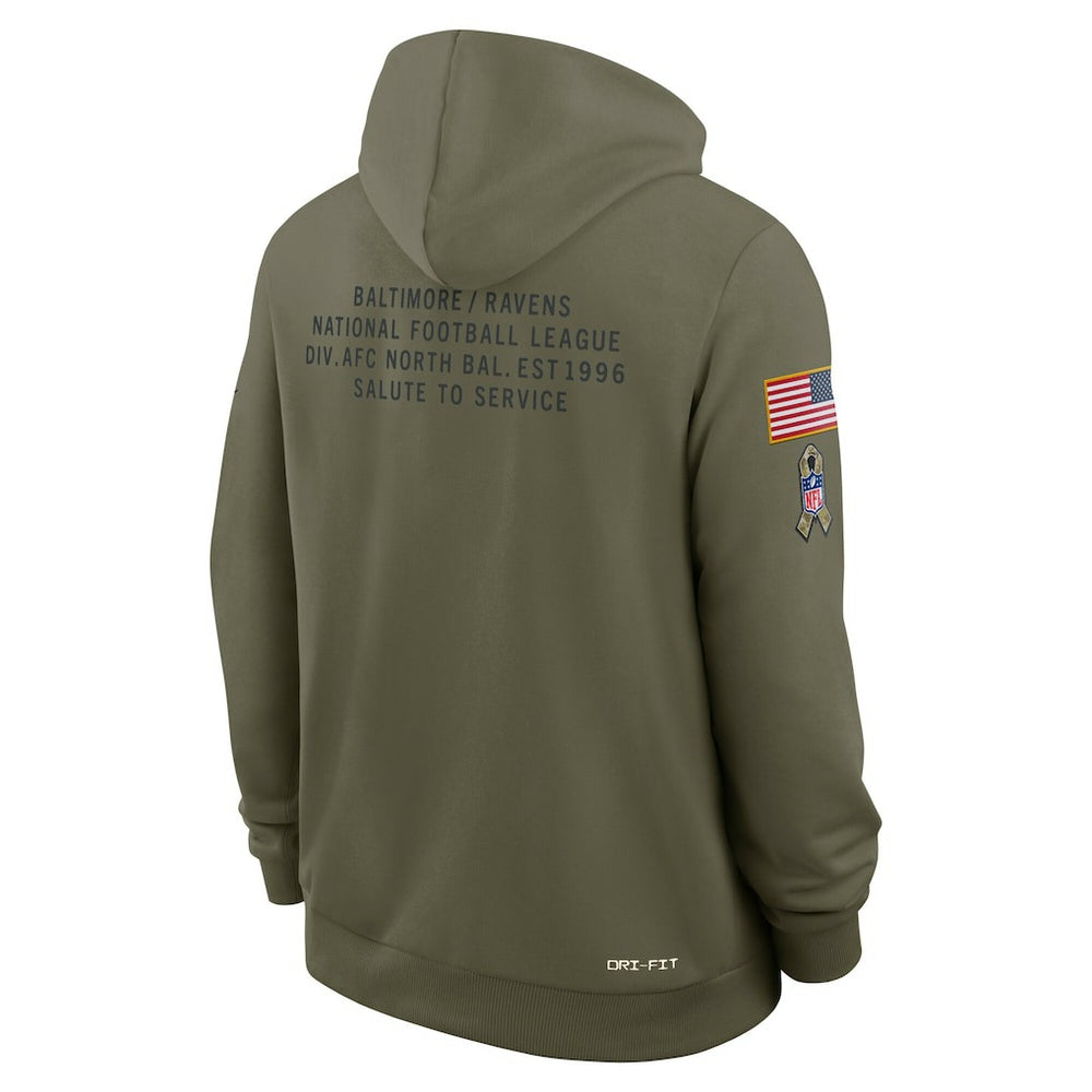 Baltimore Ravens 2025 Salute to Service Sideline Standard Issue Dri-FIT Hoodie - Olive | Nike discount