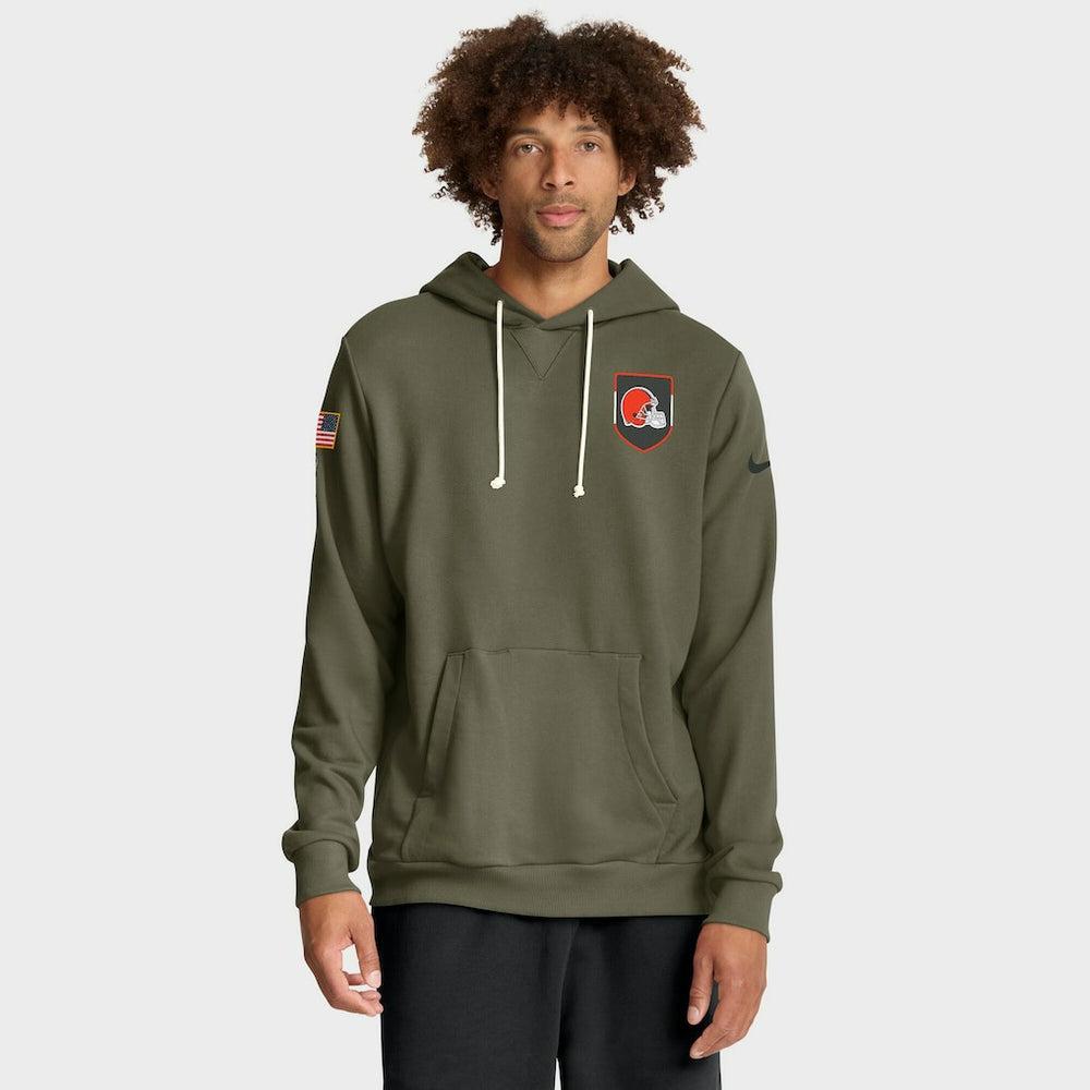 Cleveland Browns 2025 Salute to Service Sideline Standard Issue Dri-FIT Hoodie - Olive | Nike outlet