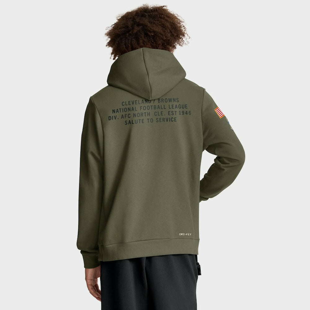 Cleveland Browns 2025 Salute to Service Sideline Standard Issue Dri-FIT Hoodie - Olive | Nike outlet