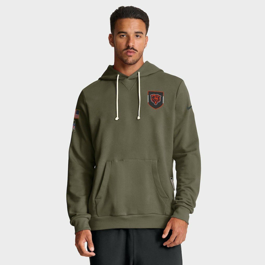 Chicago Bears 2025 Salute to Service Sideline Standard Issue Dri-FIT Hoodie - Olive | Nike on sale