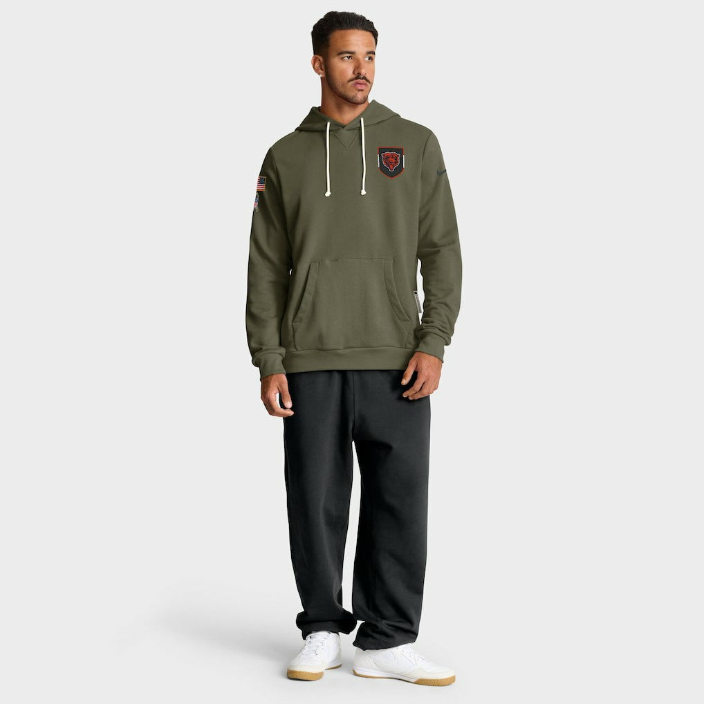Chicago Bears 2025 Salute to Service Sideline Standard Issue Dri-FIT Hoodie - Olive | Nike on sale