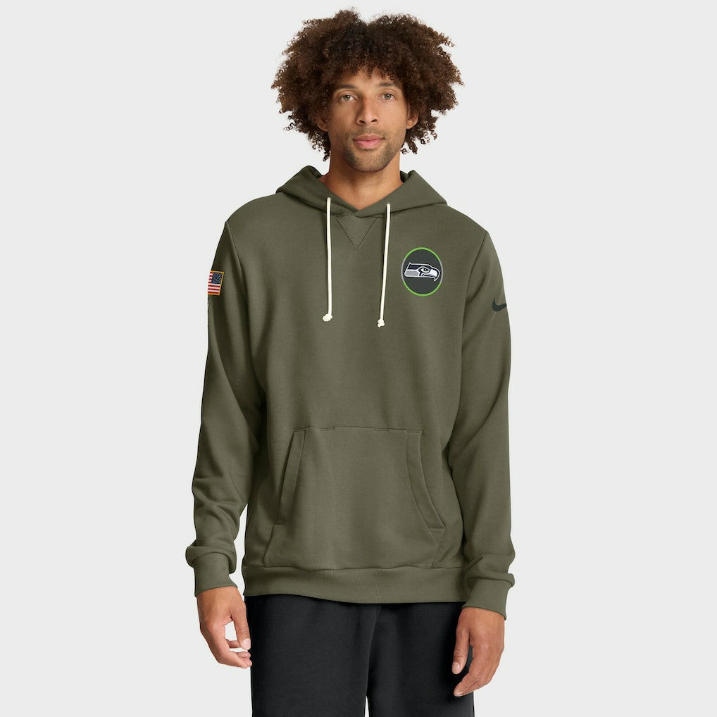 Seattle Seahawks 2025 Salute to Service Sideline Standard Issue Dri-FIT Hoodie - Olive | Nike discount