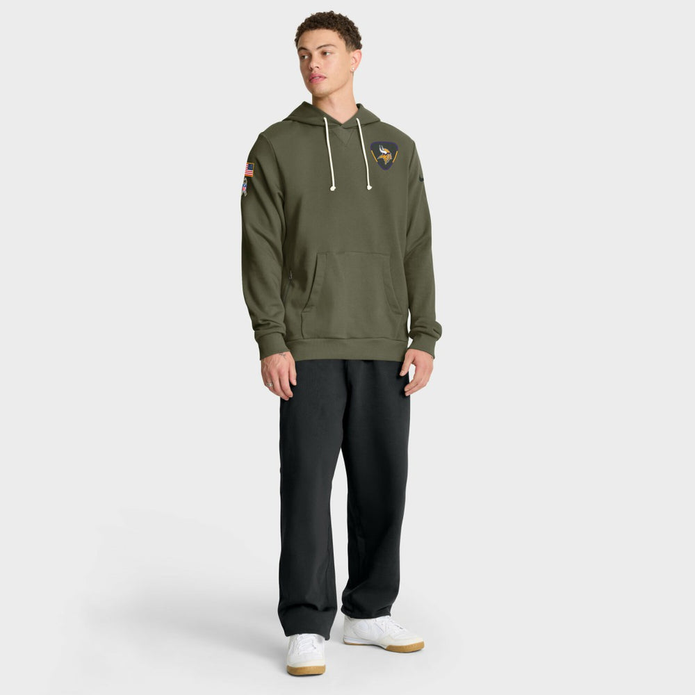 Minnesota Vikings 2025 Salute to Service Sideline Standard Issue Dri-FIT Hoodie - Olive | Nike online