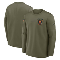 Cincinnati Bengals 2025 Salute to Service Sideline Coaches Therma-FIT Long Sleeve Shirt - Olive | Nike online