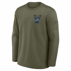 Detroit Lions 2025 Salute to Service Sideline Coaches Therma-FIT Long Sleeve Shirt - Olive | Nike on sale