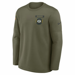 Green Bay Packers 2025 Salute to Service Sideline Coaches Therma-FIT Long Sleeve Shirt - Olive | Nike cheap