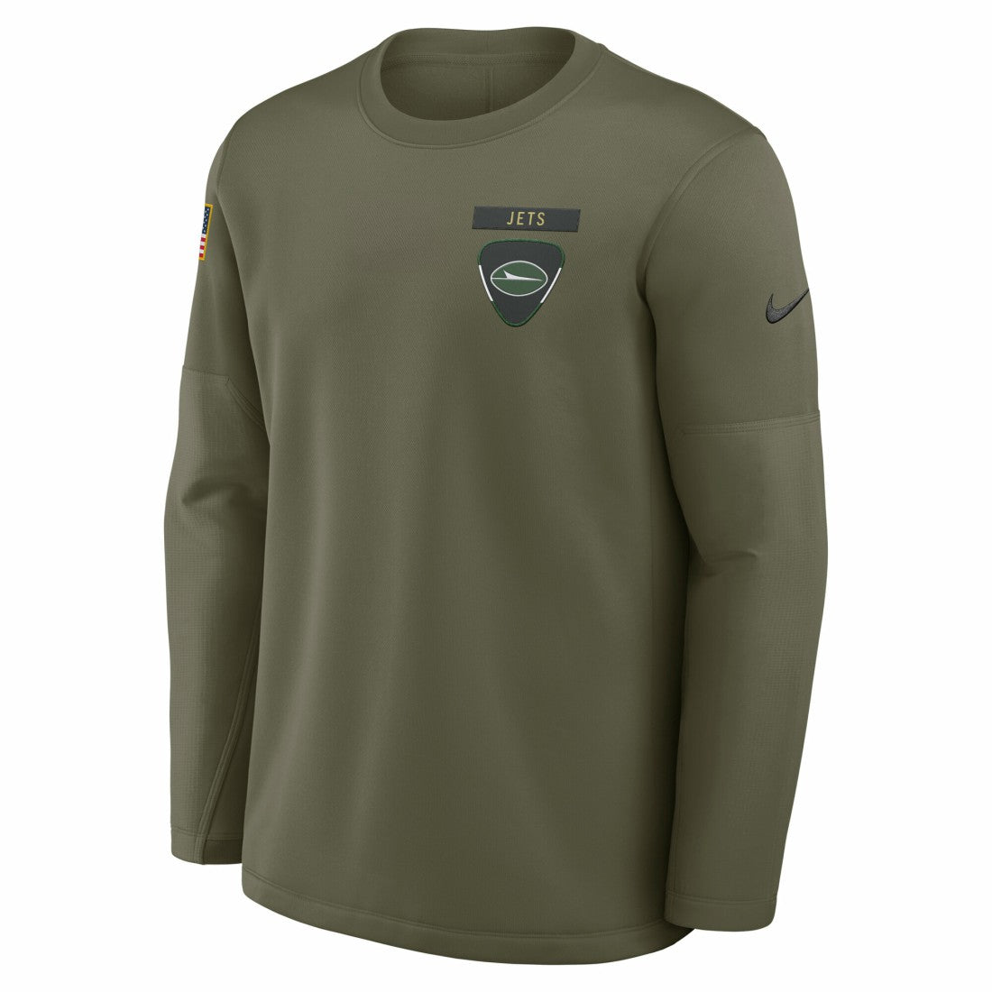 New York Jets 2025 Salute to Service Sideline Coaches Therma-FIT Long Sleeve Shirt - Olive | Nike online