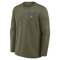 Las Vegas Raiders 2025 Salute to Service Sideline Coaches Therma-FIT Long Sleeve Shirt - Olive | Nike cheap