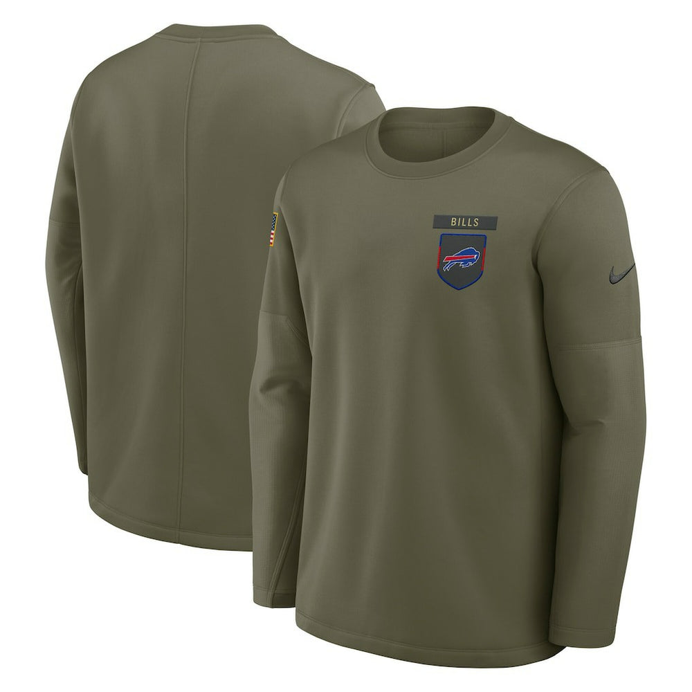 Buffalo Bills 2025 Salute to Service Sideline Coaches Therma-FIT Long Sleeve Shirt - Olive | Nike sale