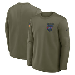 Buffalo Bills 2025 Salute to Service Sideline Coaches Therma-FIT Long Sleeve Shirt - Olive | Nike sale