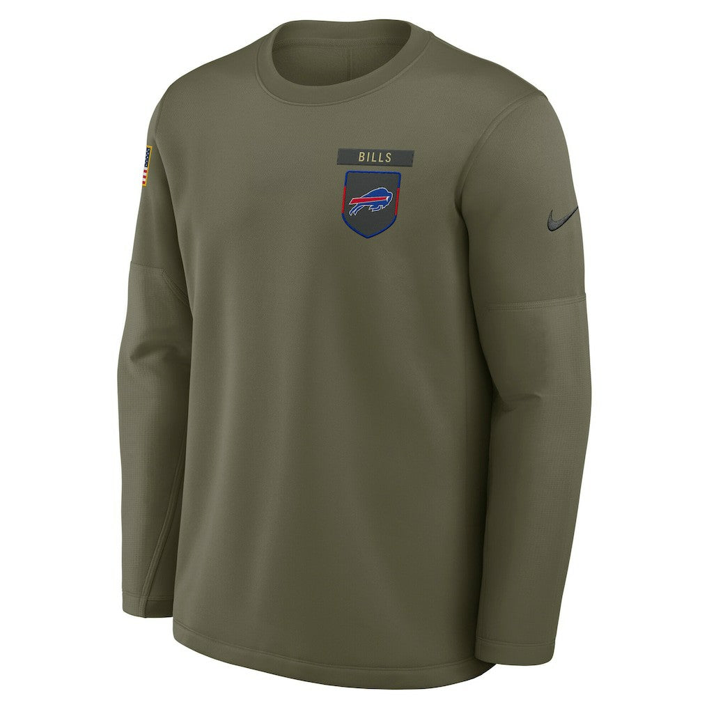 Buffalo Bills 2025 Salute to Service Sideline Coaches Therma-FIT Long Sleeve Shirt - Olive | Nike sale