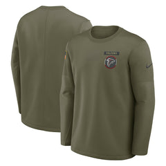 Atlanta Falcons 2025 Salute to Service Sideline Coaches Therma-FIT Long Sleeve Shirt - Olive | Nike sale