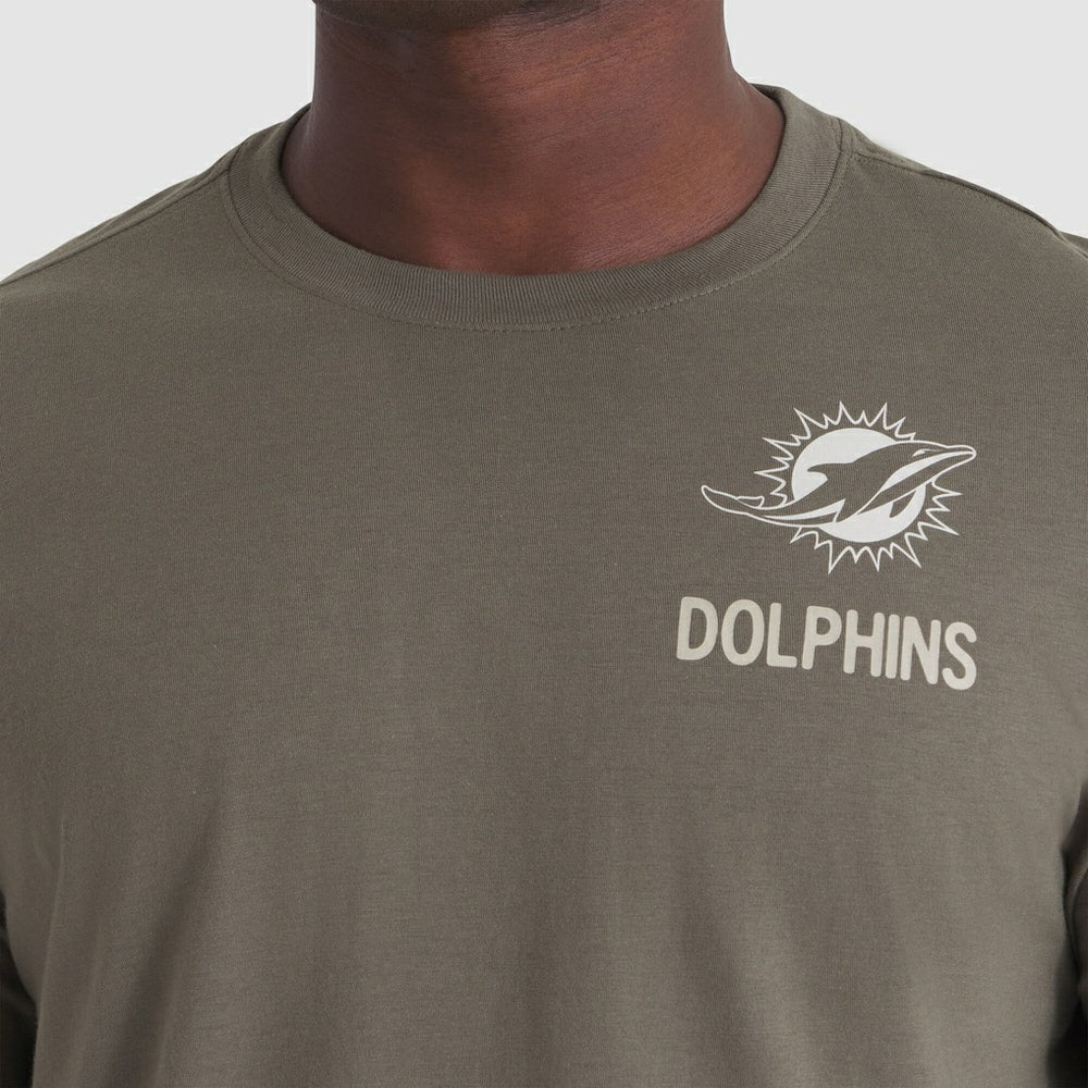 Miami Dolphins 2025 Salute to Service Sideline Long Sleeve T-Shirt - Olive | Nike on sale
