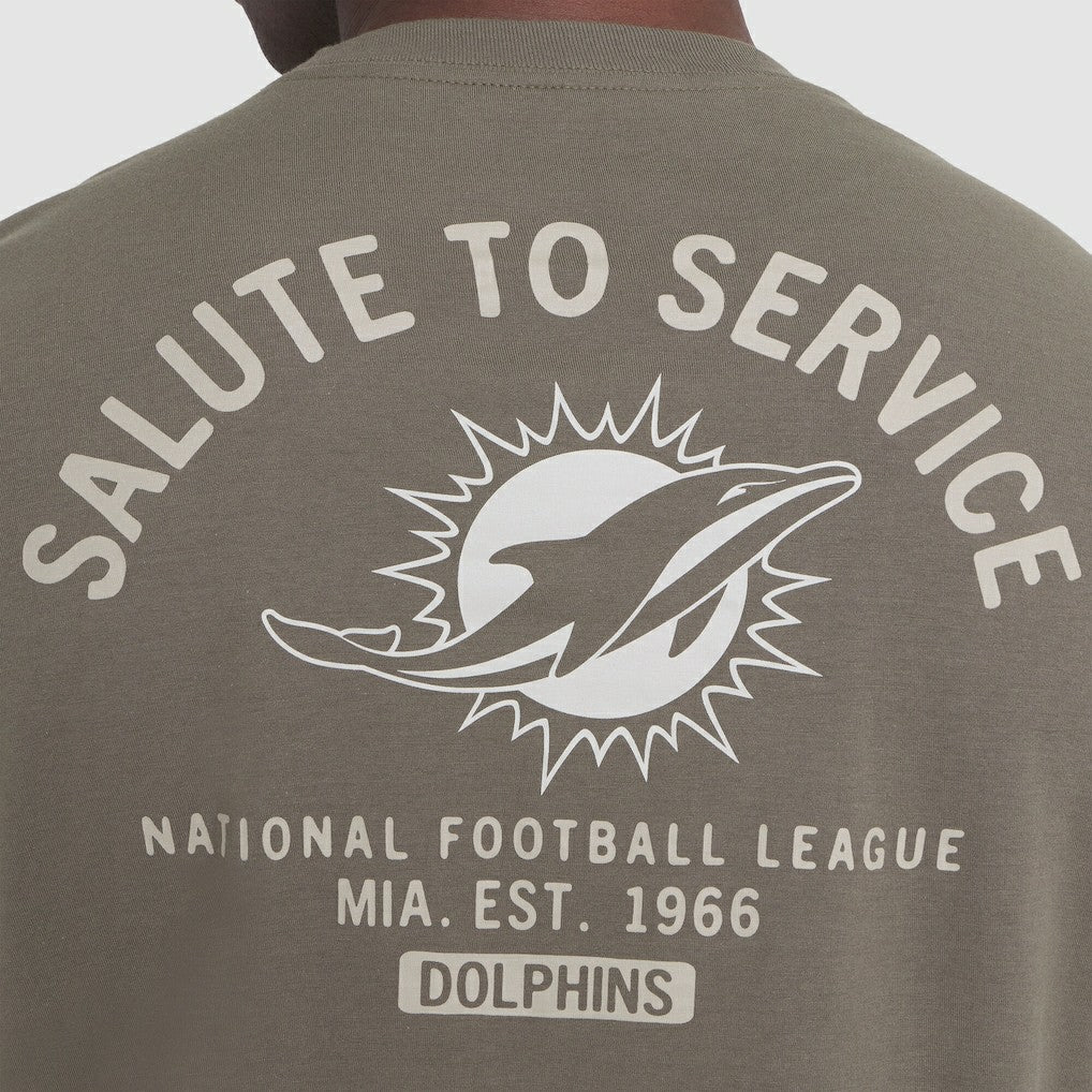 Miami Dolphins 2025 Salute to Service Sideline Long Sleeve T-Shirt - Olive | Nike on sale