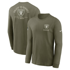 Las Vegas Raiders 2025 Salute to Service Sideline Long Sleeve T-Shirt - Olive | Nike outlet