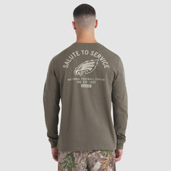 Philadelphia Eagles 2025 Salute to Service Sideline Long Sleeve T-Shirt - Olive | Nike for sale