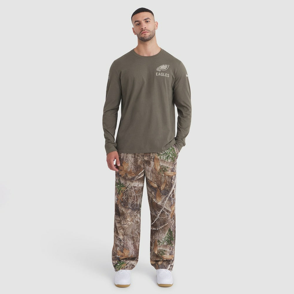 Philadelphia Eagles 2025 Salute to Service Sideline Long Sleeve T-Shirt - Olive | Nike for sale