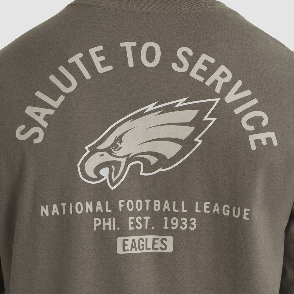 Philadelphia Eagles 2025 Salute to Service Sideline Long Sleeve T-Shirt - Olive | Nike for sale