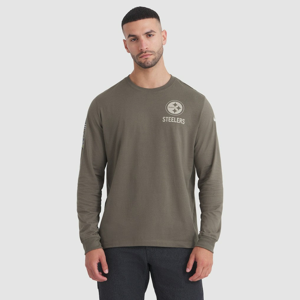 Pittsburgh Steelers 2025 Salute to Service Sideline Long Sleeve T-Shirt - Olive | Nike outlet