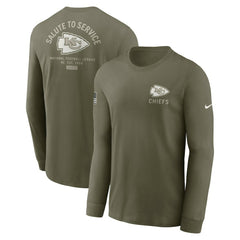 Kansas City Chiefs 2025 Salute to Service Sideline Long Sleeve T-Shirt - Olive | Nike discount