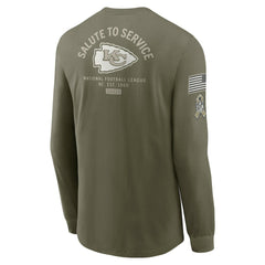 Kansas City Chiefs 2025 Salute to Service Sideline Long Sleeve T-Shirt - Olive | Nike discount