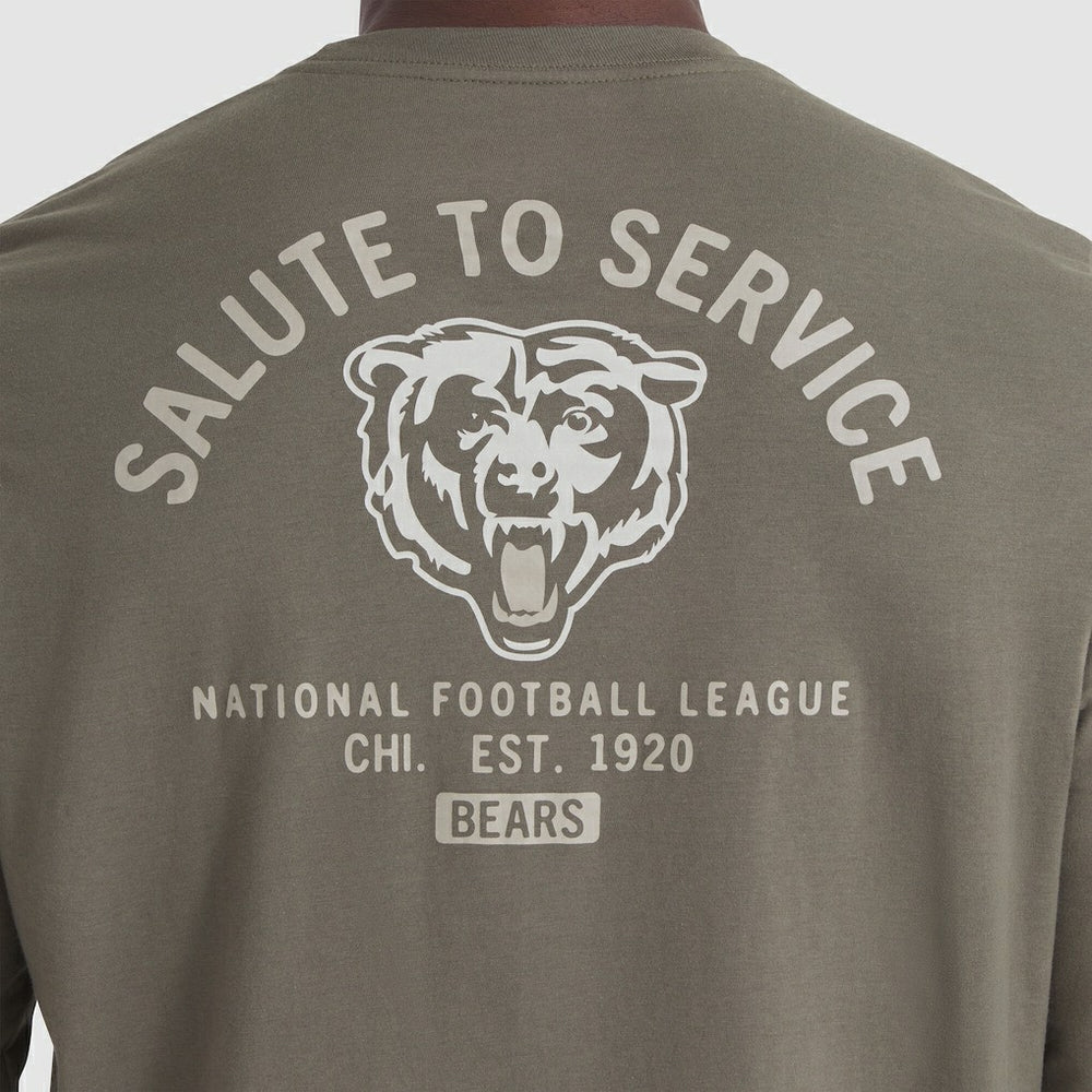 Chicago Bears 2025 Salute to Service Sideline Long Sleeve T-Shirt - Olive | Nike online