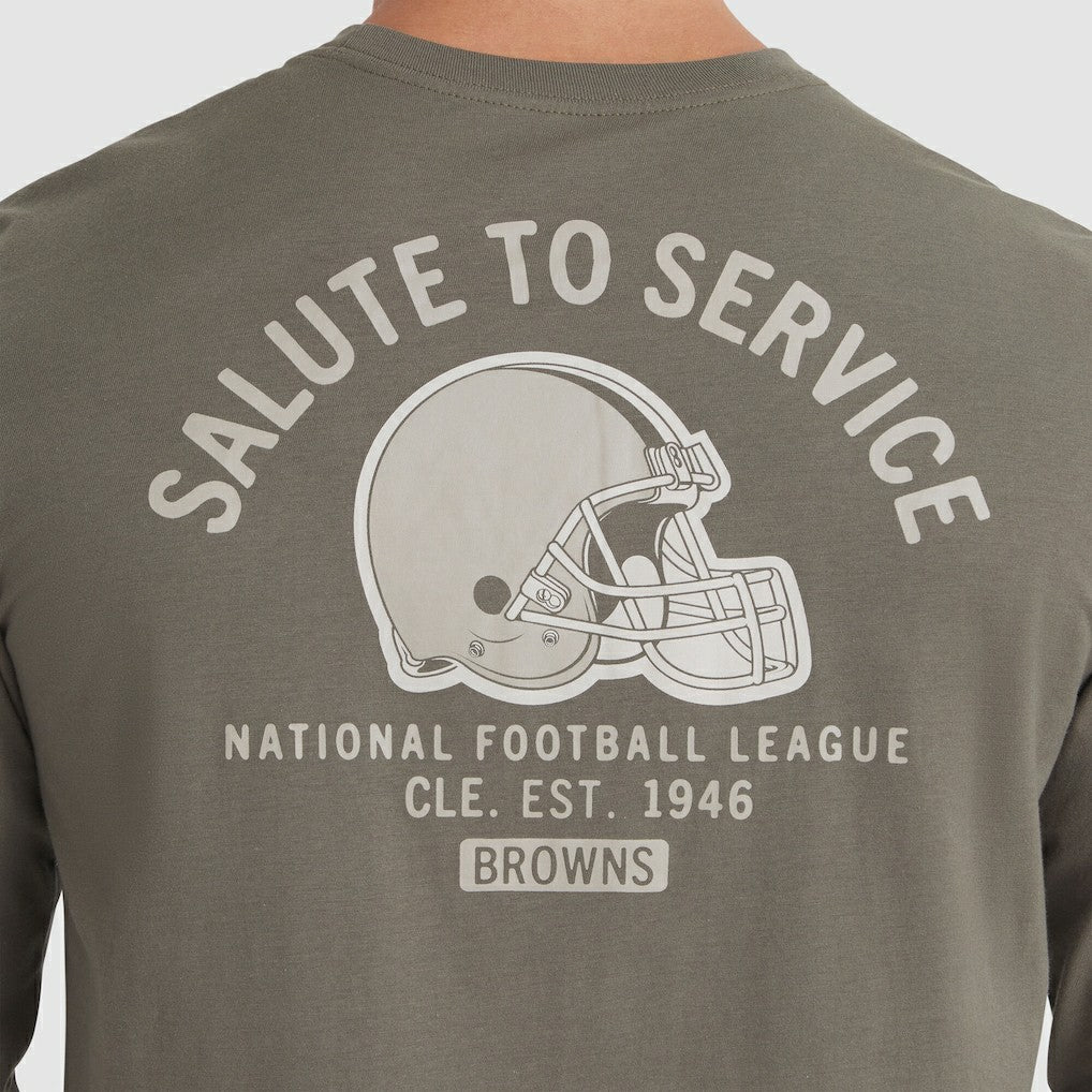 Cleveland Browns 2025 Salute to Service Sideline Long Sleeve T-Shirt - Olive | Nike outlet