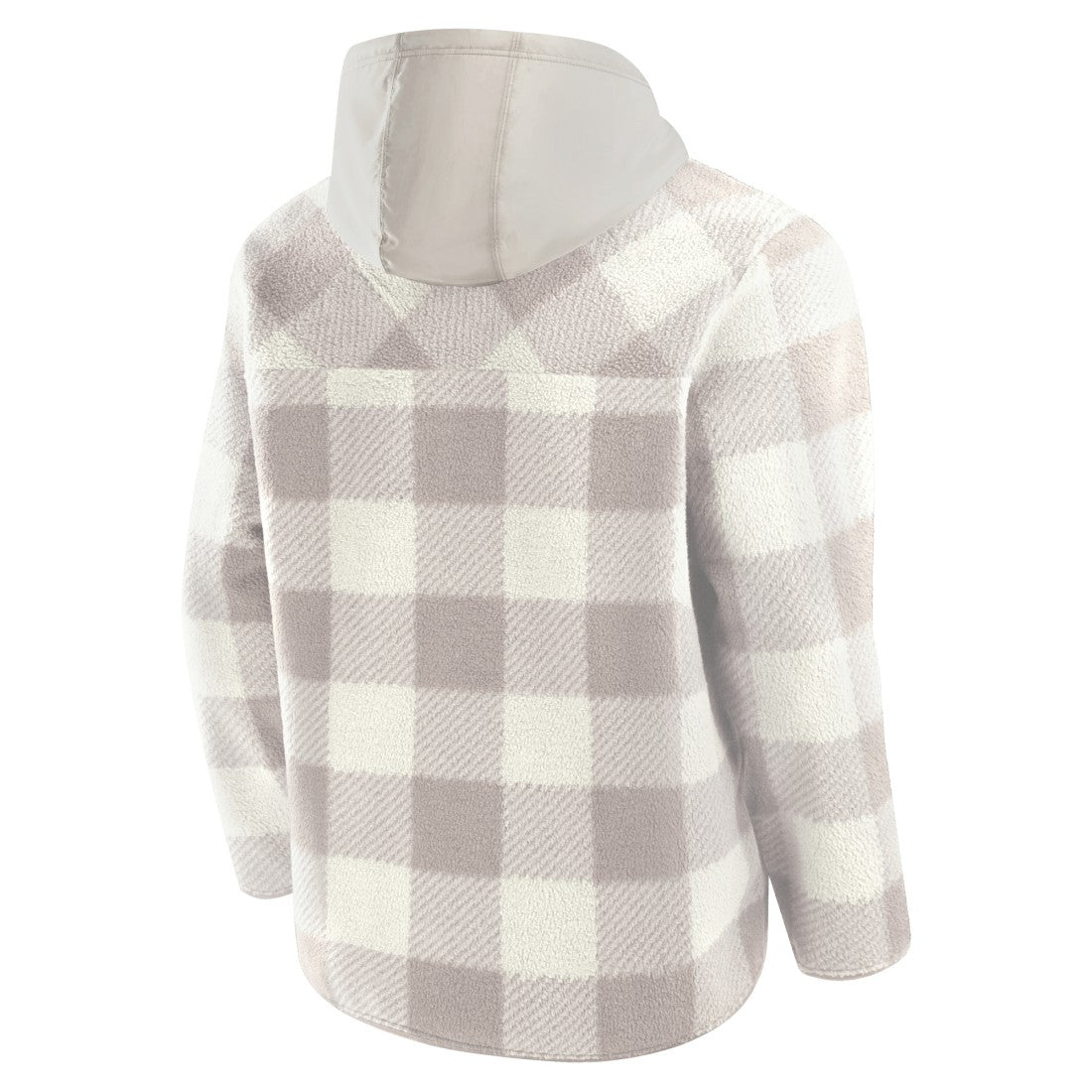 Detroit Lions Elements Plaid Polar Fleece Quarter-Zip Hoodie - Gray discount