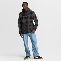 Washington Commanders Elements Plaid Polar Fleece Quarter-Zip Hoodie - Black sale