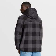 Buffalo Bills Elements Plaid Polar Fleece Quarter-Zip Hoodie - Black on sale