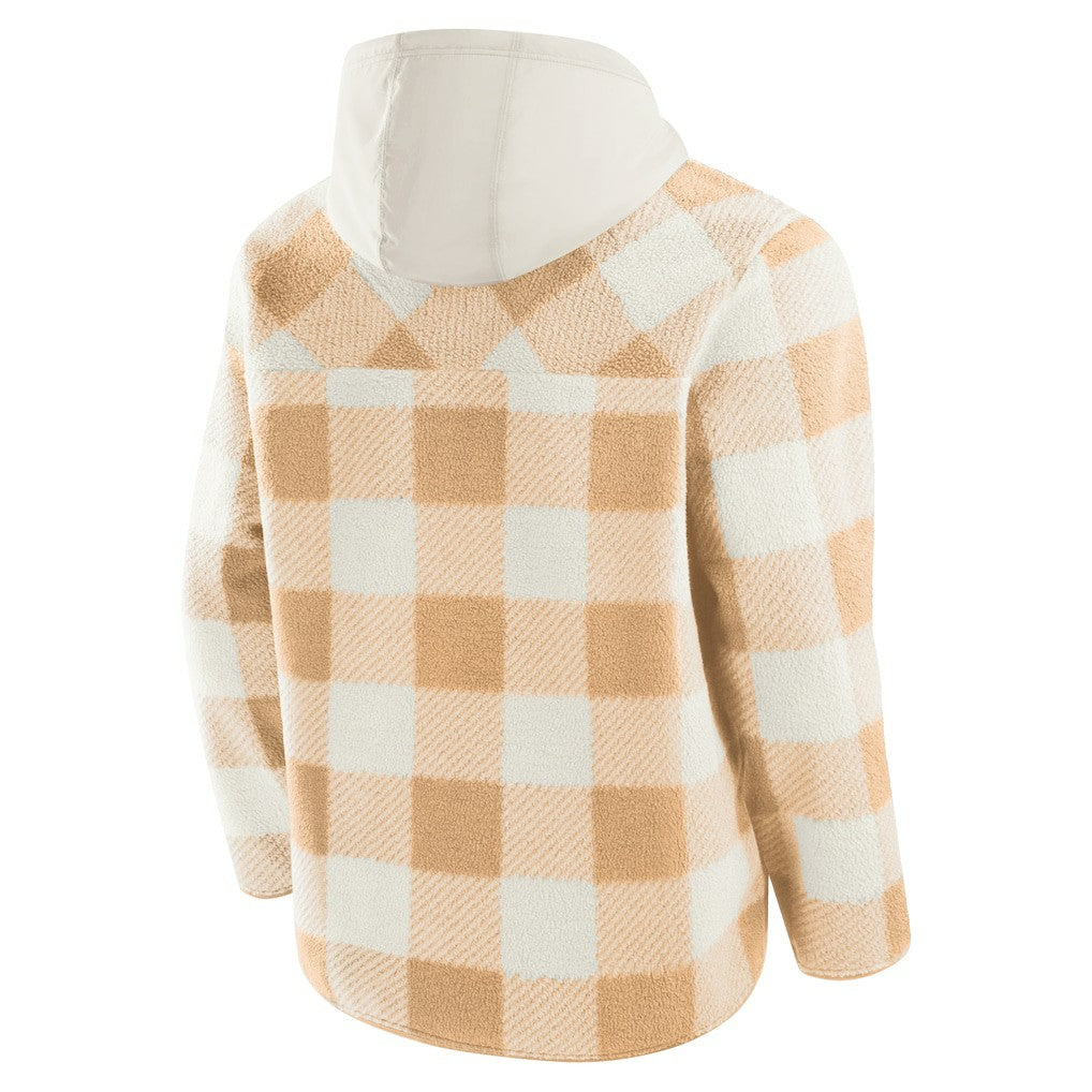 Pittsburgh Steelers Elements Plaid Polar Fleece Quarter-Zip Hoodie - Tan for sale
