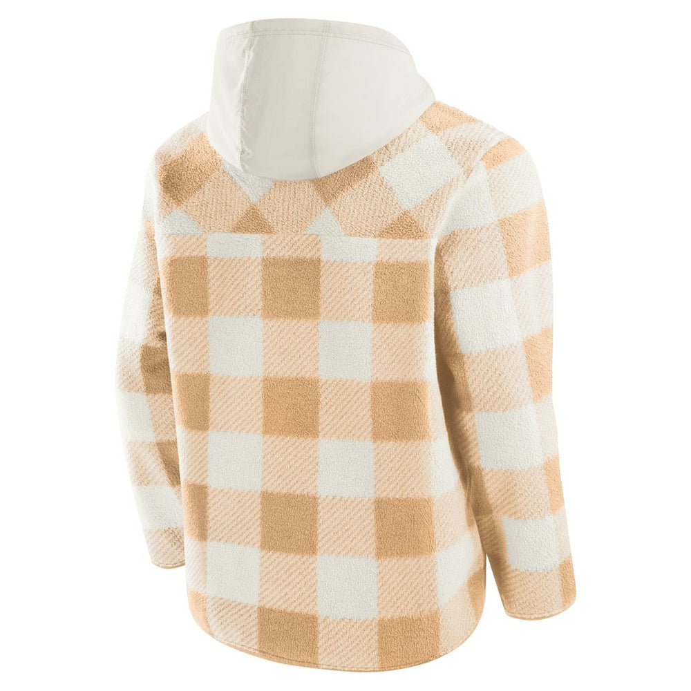 Pittsburgh Steelers Elements Plaid Polar Fleece Quarter-Zip Hoodie - Tan for sale